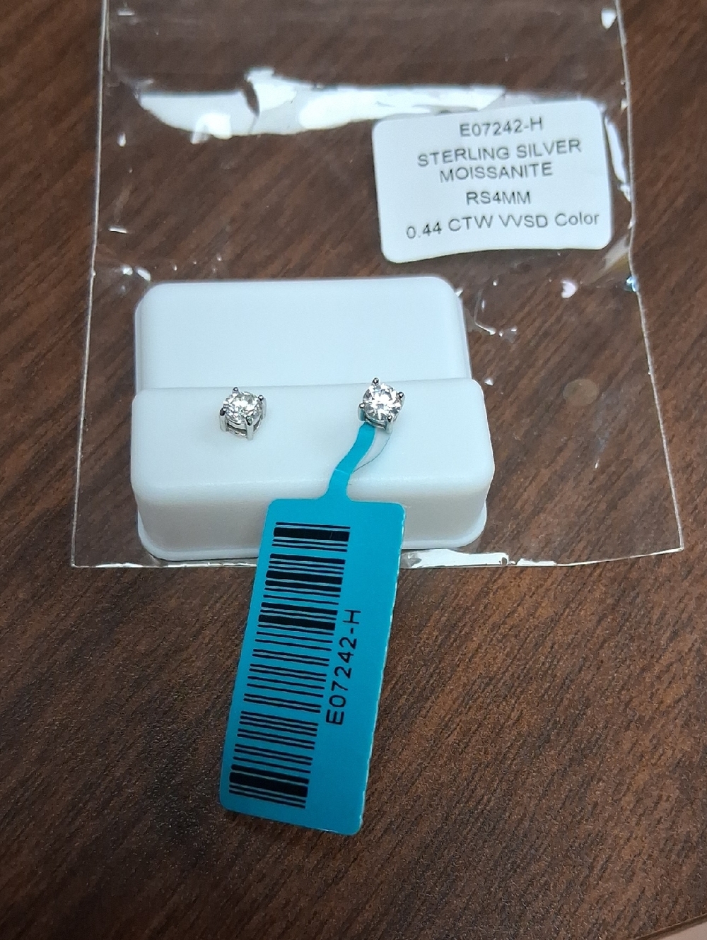 Sterling Silver Moissanite Stud Earrings